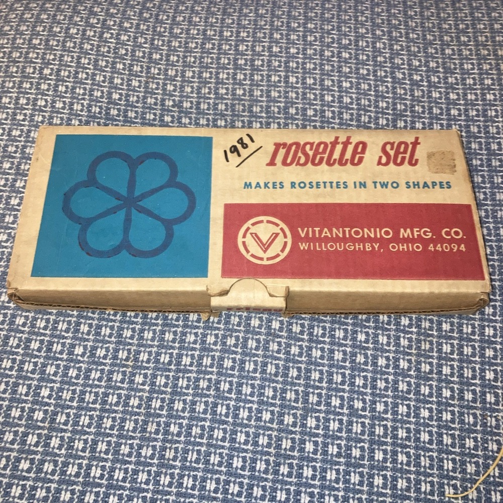 Vintage Vitantonio Rosette Iron Set Mold Makes 2 Different Shaped Rosettes